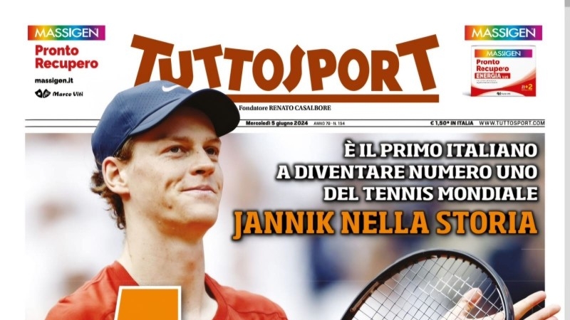 Jannik Sinner es el primer italiano de la historia en convertirse en el Nº 1 en Tenis